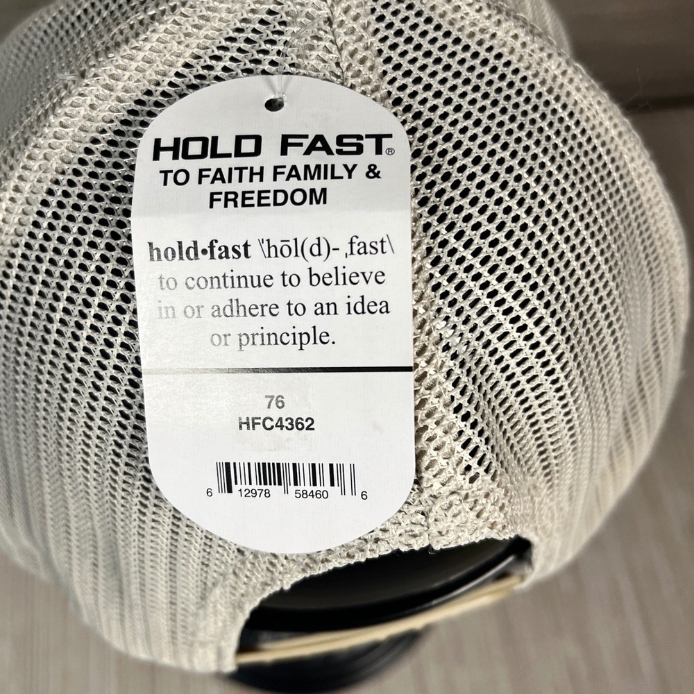 Hold Fast Mens 76 2 Cor 3:17 Patriotic Christian Snapback Trucker Hat Navy Faith - Picture 6 of 9